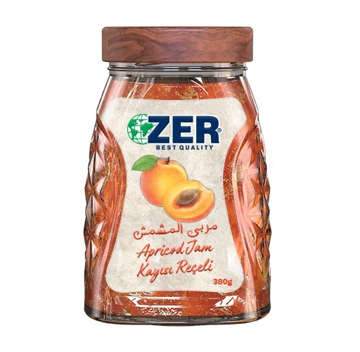 مربى زير زجاجي مشمش 380غم*12