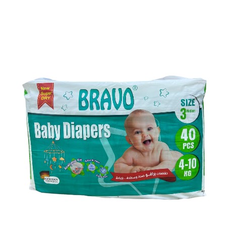 حفاظات برافو وسط رقم3*40