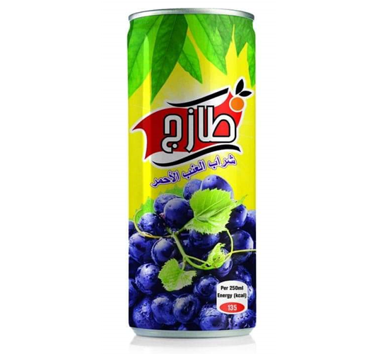 عصير طازج علبة معدنية 250 مل *30 العنب الاحمر