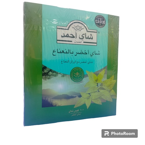 شاي احمد تيباك اخضر نعناع 3باكيت*100