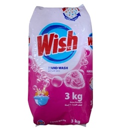 مسحوق الغسيل الاوتوماتيك wish ورد 3كغم*4